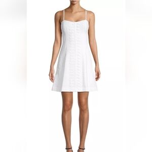 Lilly Pulitzer Perry Stretch Resort White Pineapple Pucker Jacquard Dress 8